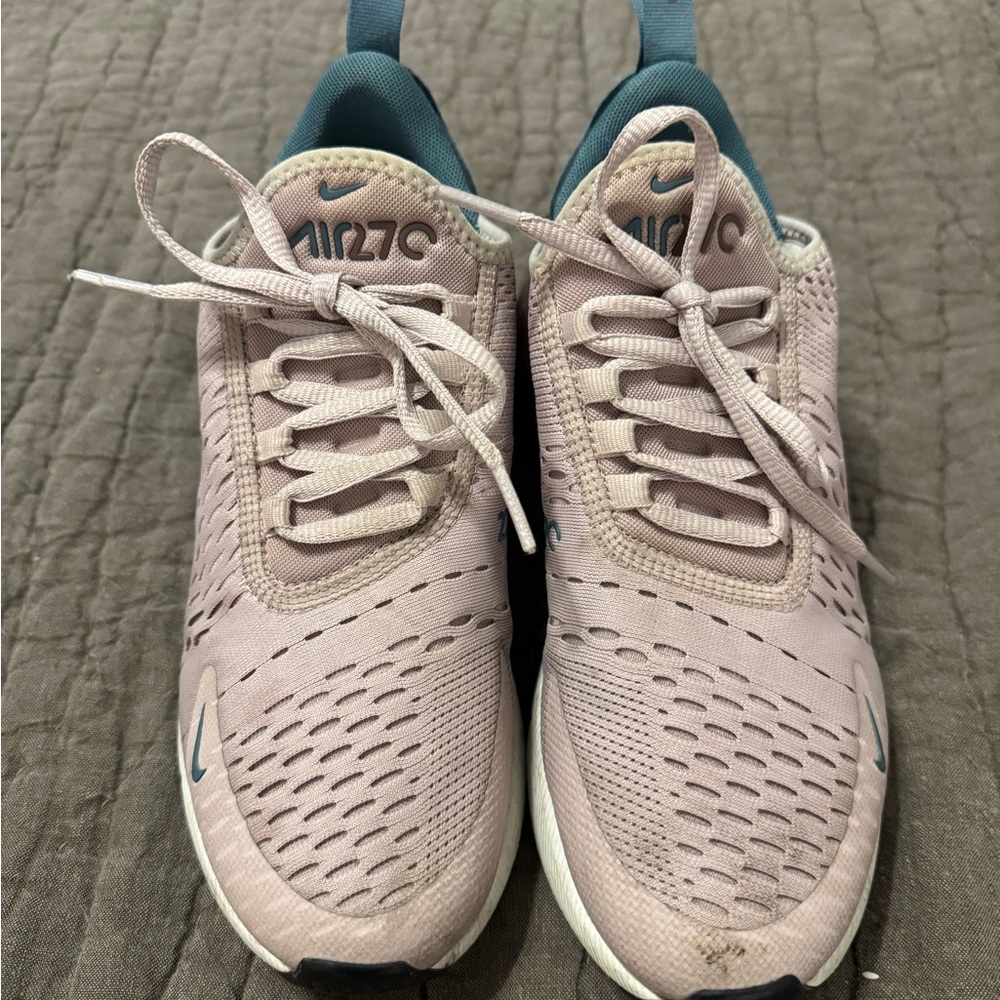 Nike Air Max 270 Light Pink and Blue Sneakers
